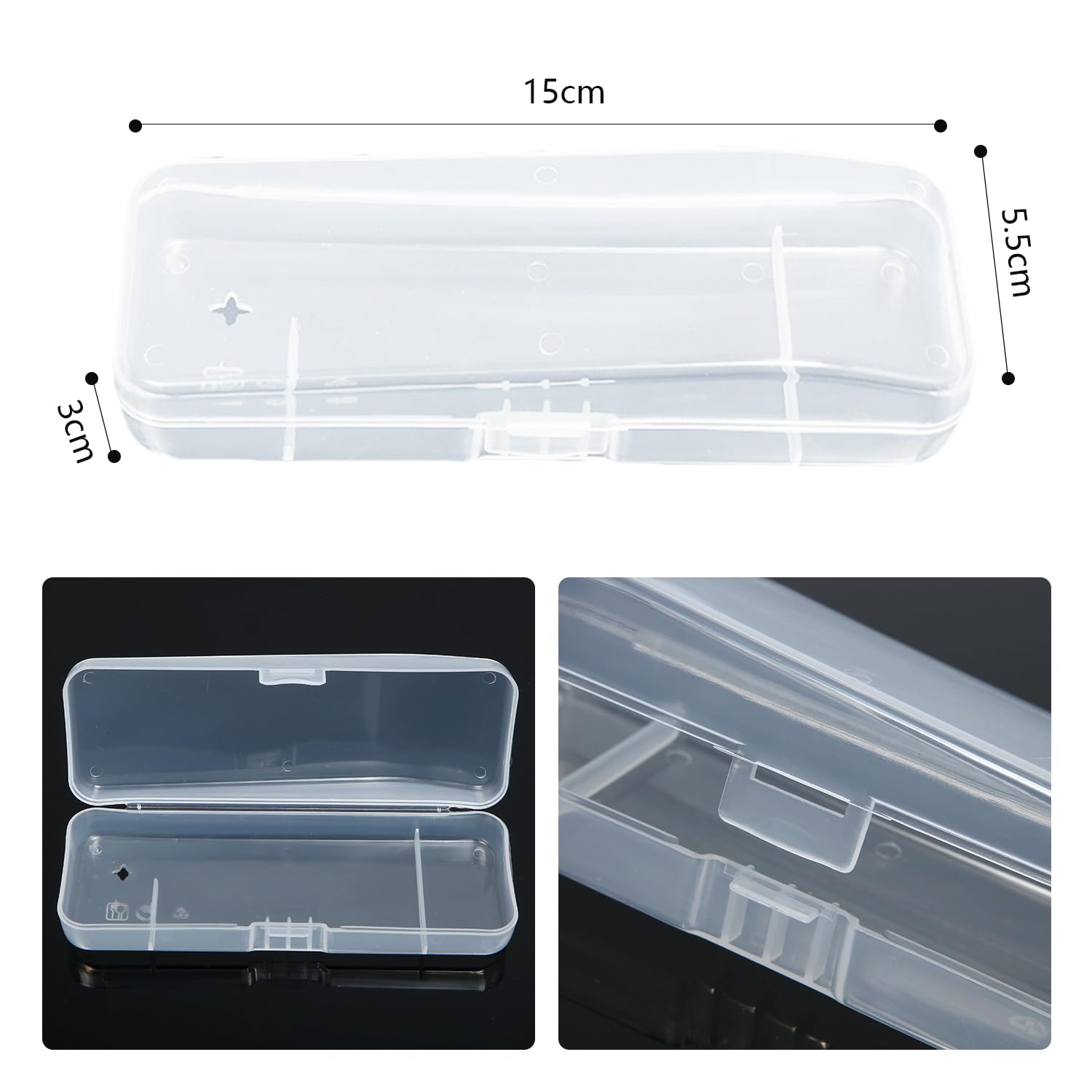 MEISH 3pcs Manual Razor Travel Case Razor Storage Box Transparent Razor Protector Shaver Holder Protector Case for Manual Razor System Accessories - Image 2