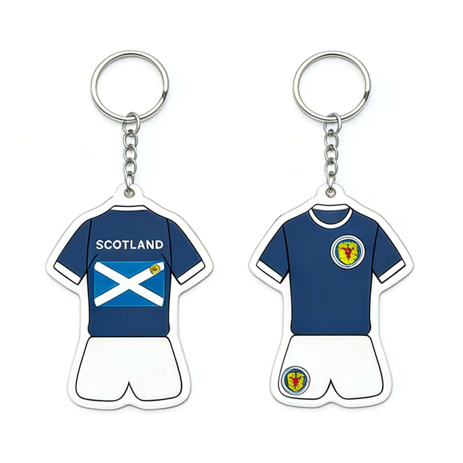 BRDTKUGV Scotland Jersey Keyring, Scotland Jersey Keychain, Acrylic of Football Player Keychain, for Gifting, Sports Enthusiasts, and Personal