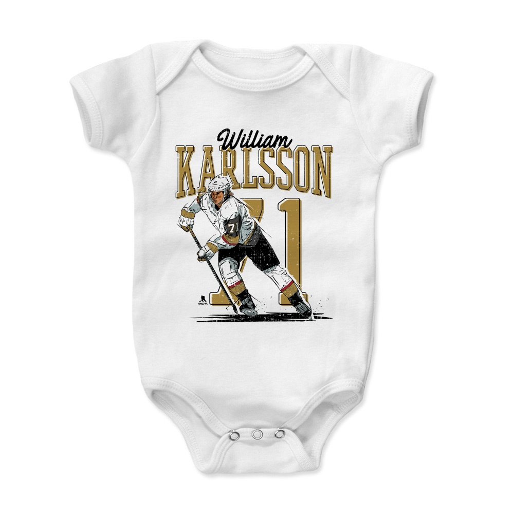 500 LEVEL William Karlsson Baby Infant One Piece Bodysuit (6-12 Months, White) - William Karlsson Number D