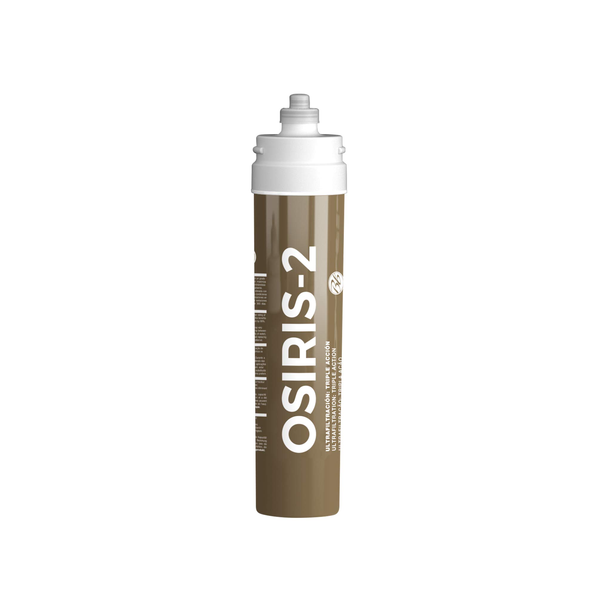 Cartucho recambio filtro de agua Osiris-2. Elimina la sedimentación, reduce el cloro, los sabores y olores. Fácil sustitución. Fácil mantenimiento. Bbagua.