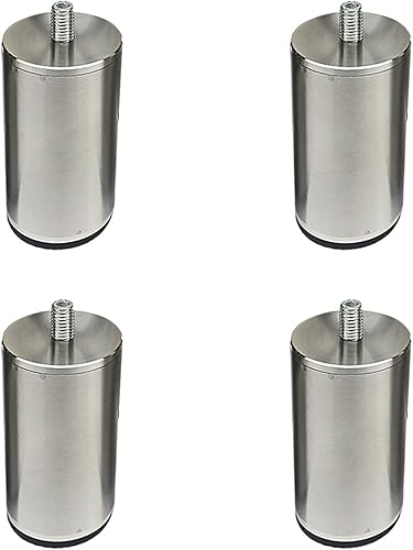 M10 - Patas de acero inoxidable cepillado sólido para muebles, patas de sofá de metal, patas de cocina, cuarto de baño, patas de mesa de cristal,