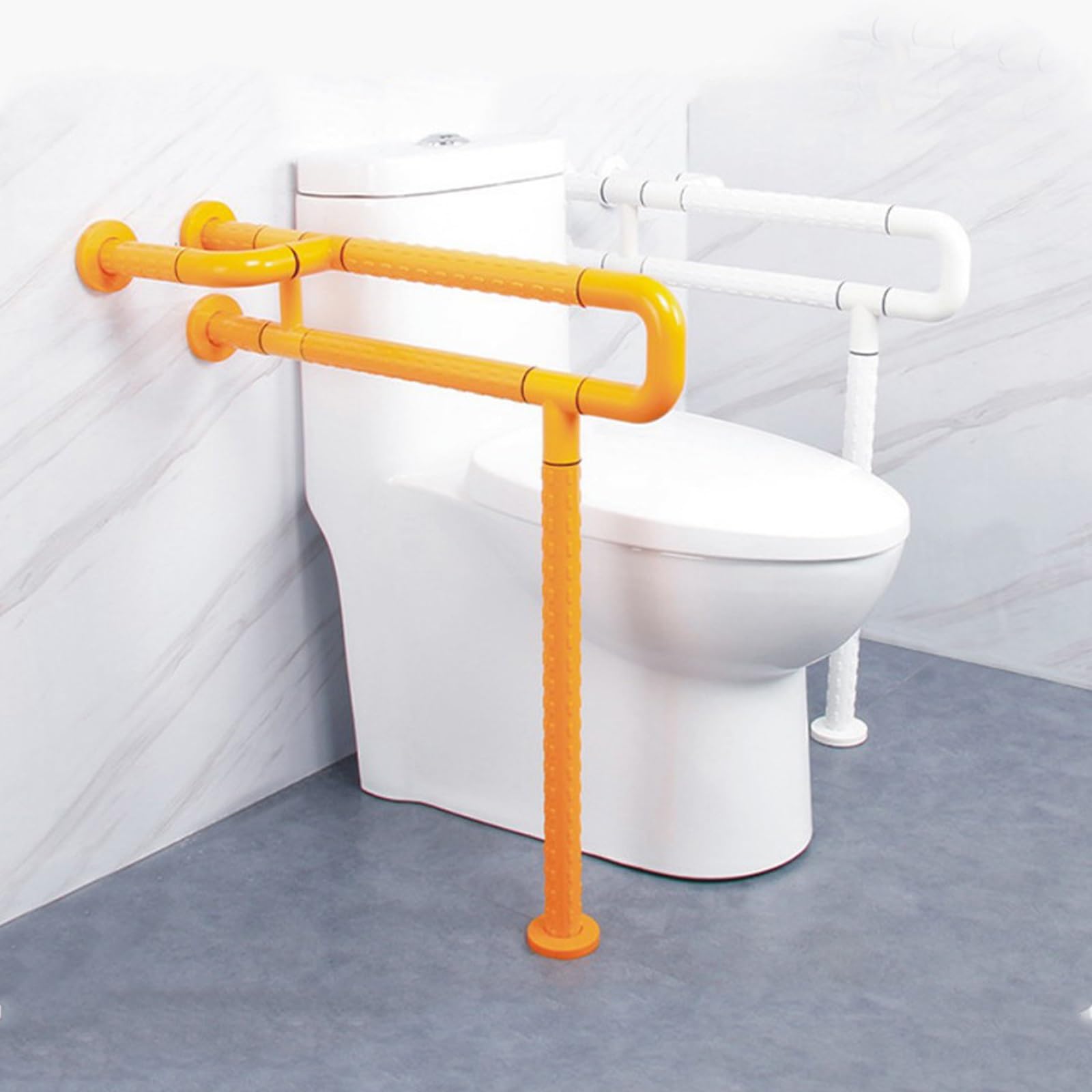 Barras de Apoyo para baño, Barras Antideslizantes de Acero Inoxidable para Ayudar a Las Personas Mayores y discapacitadas a Mantener un Equilibrio Seguro (Blanco, 60 cm/24 Pulgadas