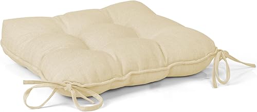 Cojín cuadrado para silla de interior, almohadillas para silla de cocina con lazos, grueso, suave copetudo sobrerelleno, adecuado para oficina,