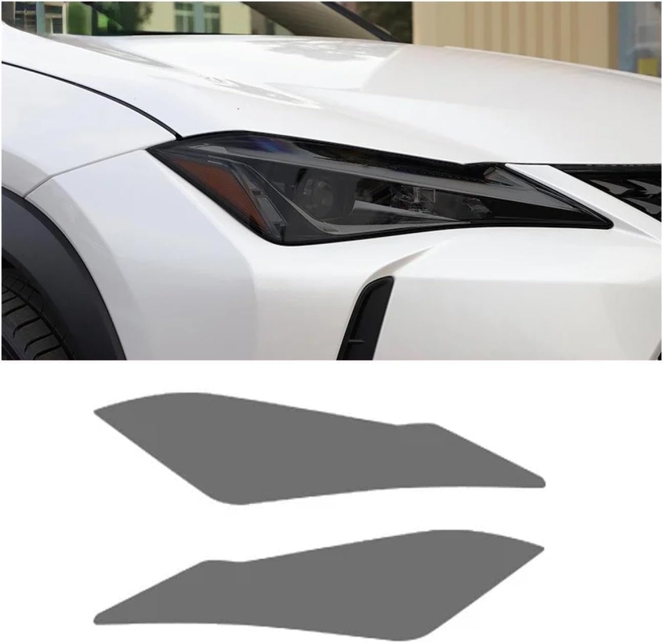 SamLng Car Front Light Film for Lexus UX UX250h UX200 2019 2020 Light Controlled Car Front Headlamp Protection Film TPU Color Changing Car Headlight Film TPU Lamp Film Car Headlight Film