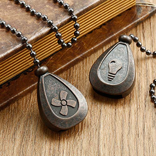 Image of Patelai 4 Pieces Ceiling Fan Pull Chain Extender Ornament 12 Inch Ceiling Pull Chain Extension Classic Drop Shaped Pendant Beaded Ball Cord for Fan light lamp decorative with Connector(Black Copper)