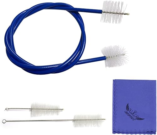 Juego de cepillos de limpieza de trompeta, kit de cuidado de limpieza de trompeta de 3 piezas, accesorio de mantenimiento de instrumentos musicales,