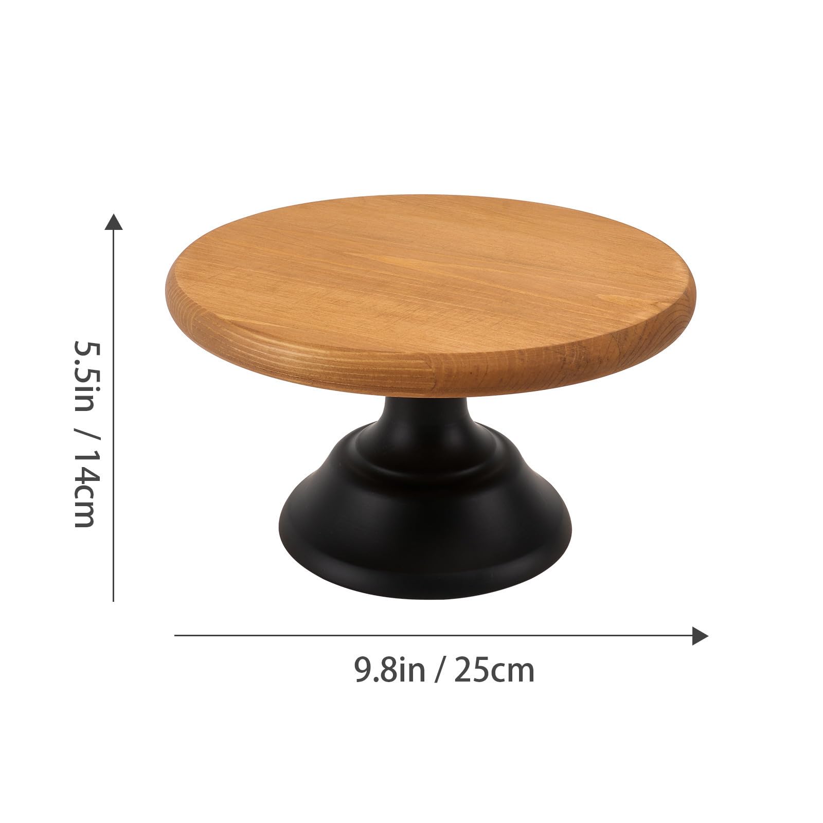 Porta Postres de Madera y Metal Marrón para Mesa Decorativa Moderna
