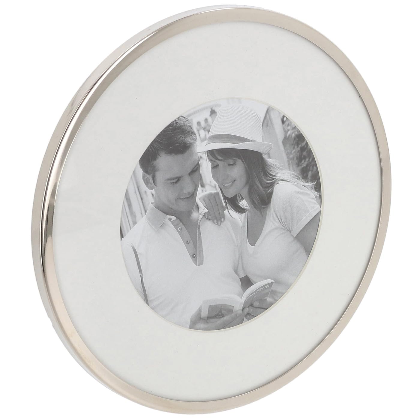 Shudehill Giftware Silver & Gold Curve Frames in Different Sizes, Shapes & Colours (Silver, Round 4x4)