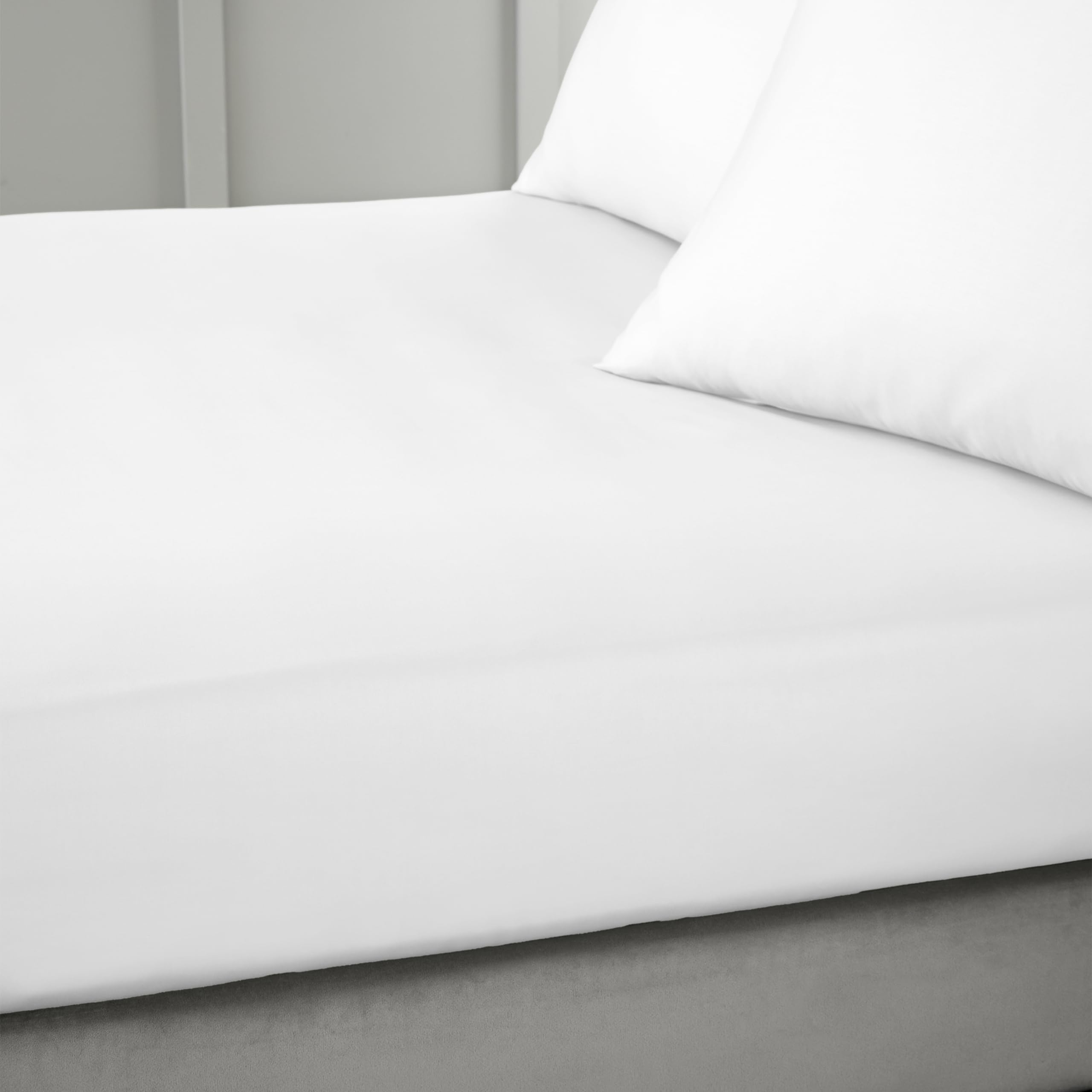 Bianca 400 Thread Count Cotton Sateen Super King Fitted Sheet Ivory