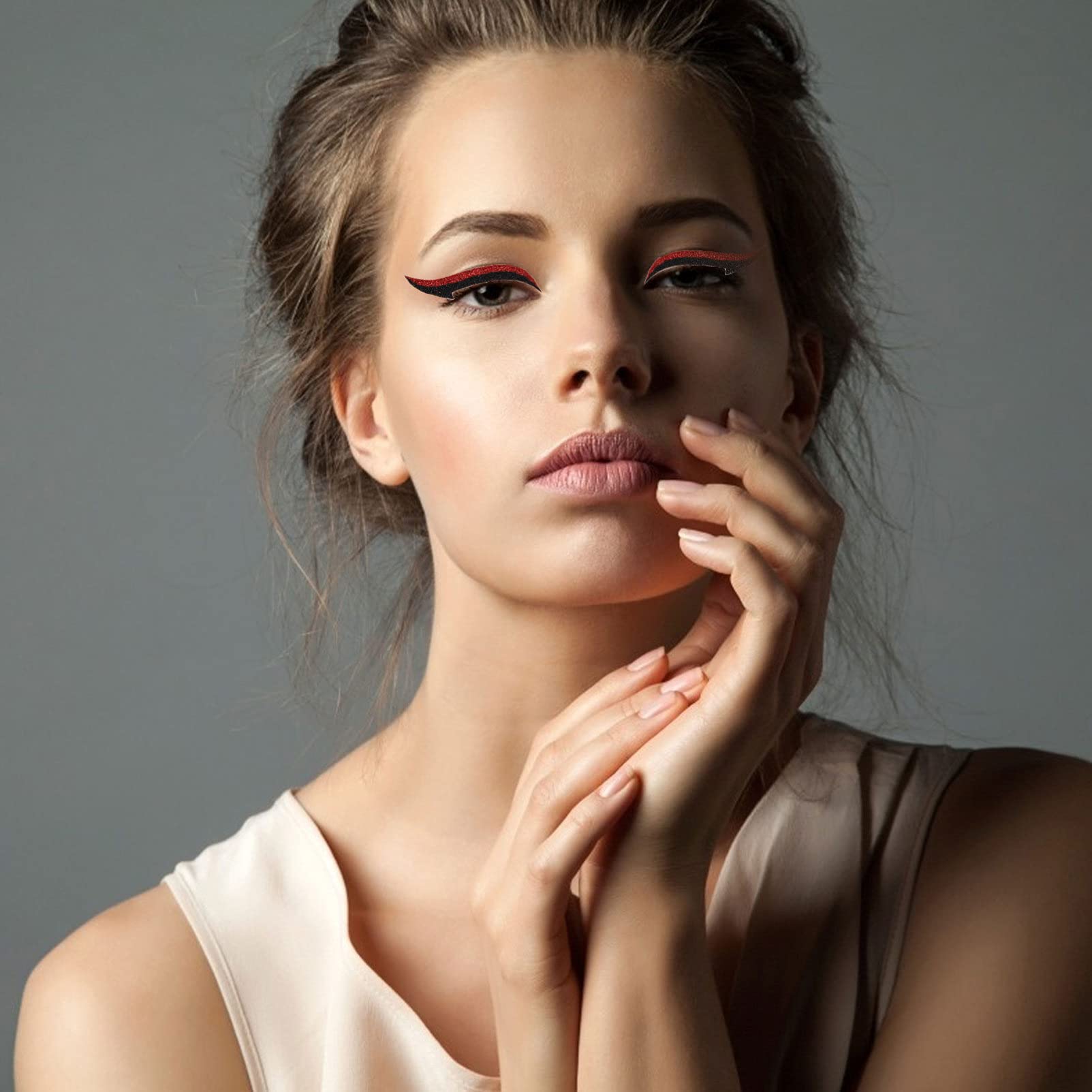 POPETPOP 160paia Eyeliner Stickers Riutilizzabili Per Doppie Palpebre Strisce Invisibili Per Trucco Occhi Facili Da Applicare e Durature Per Donne e Ragazze