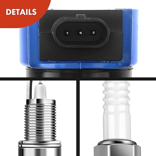 Miniatura 8 de A-Premium Juego de 6 bobinas de encendido (azul) bujías de iridio compatibles con Chrysler 300 2006-2010, Sebring 2006-2010, Town & Country