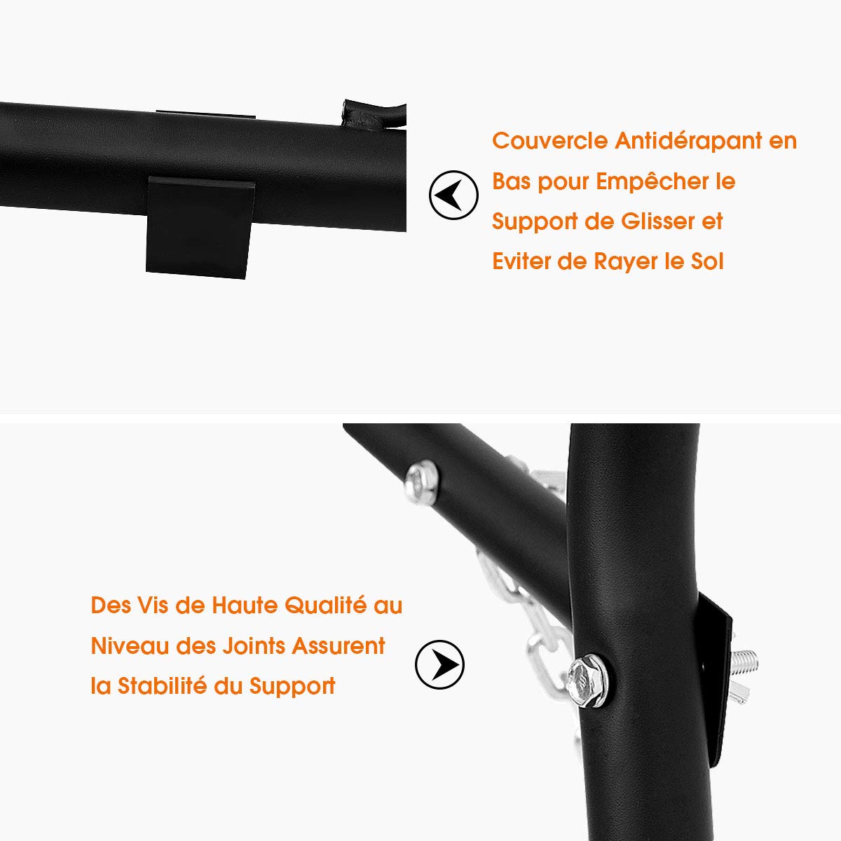 GOPLUS Support de Hamac, Lit Suspendu Robuste, Matériau en Métal d’Acier de Haute Qualité avec 2 Chaînes et Crochets en Forme de S, 276 x 97 x 122CM, Capacité de 200KG, pour Jardin et Camping