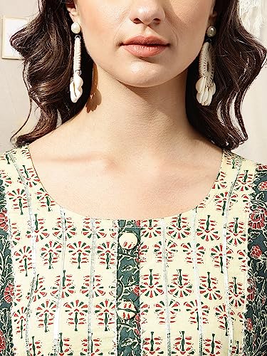 Image of MIRCHI FASHION Pure Cotton Straight Kurta Set for Women with Pant | Printed Kurta Pant Set | Ethnic Office Wear Kurta Set with Trouser