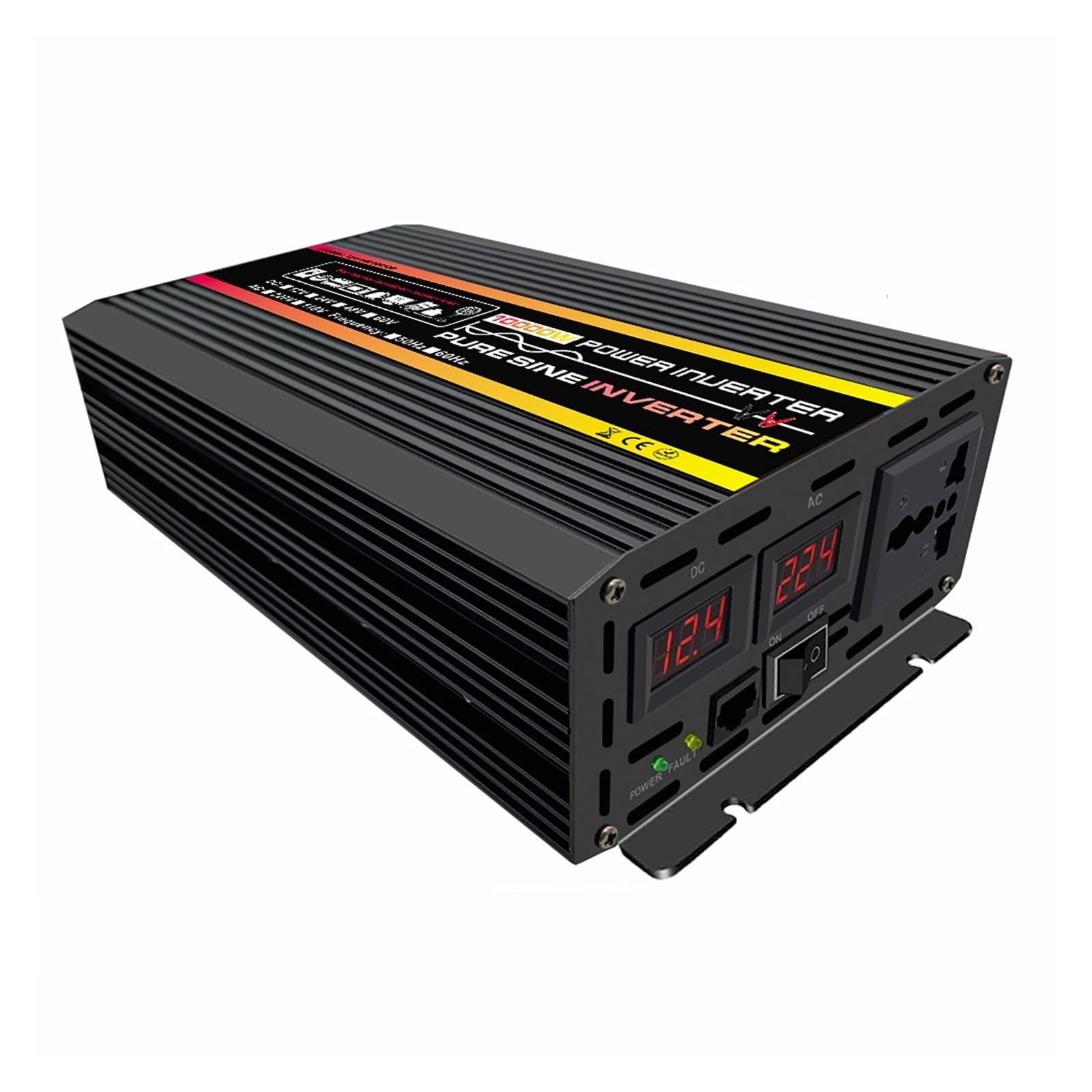 Falownik sinusoidalny 10000 W 12000 W DC 12 V 24 V 48 V na prąd zmienny falownik samochodowy do solarnego domu na zewnątrz samochodu kempingowego (10000 W bez pilota, DC24V)