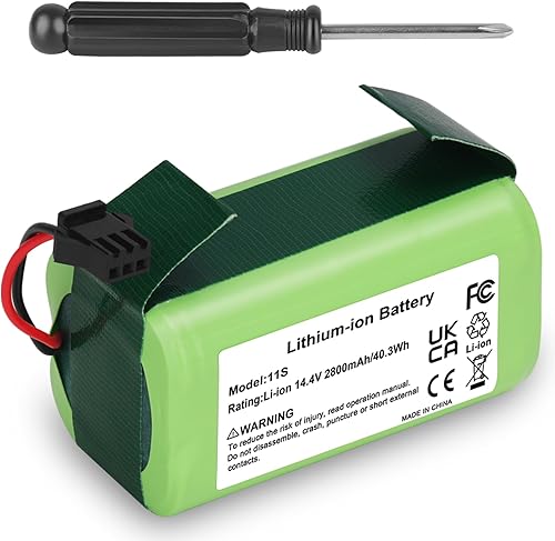 JYJZPB Batería de repuesto de 14.4V 2800mAh para Eufy RoboVac 11 11S 30 15C 25C 35C G10 G30 G30 Edge, G30 Hybrid, G30 Verge, G32Pro y Ecovacs Deebot