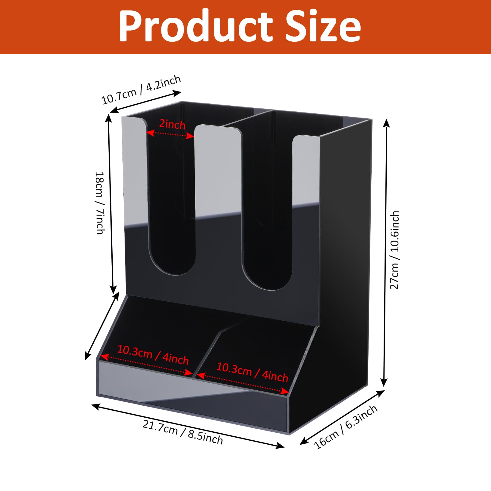 MYITYARD Porta tazze da caffè per piano di lavoro, dispenser per tazze e coperchio, con 4 scomparti, organizer per stazioni di caffè, accessori per bar, per casa, cucina, ufficio e sala pausa