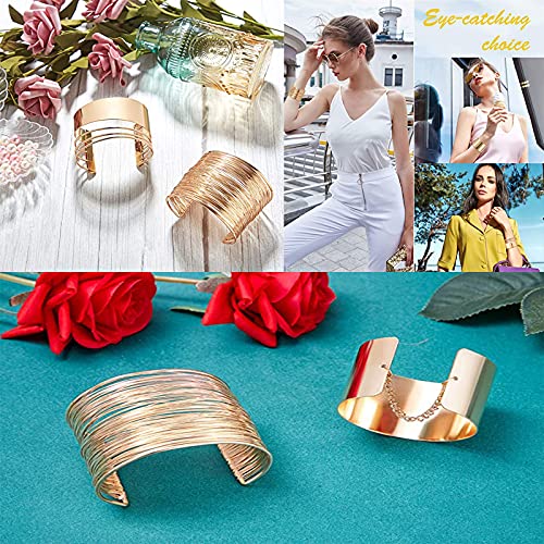 4 Pezzi Braccialetto aperto da donna, Bracciale