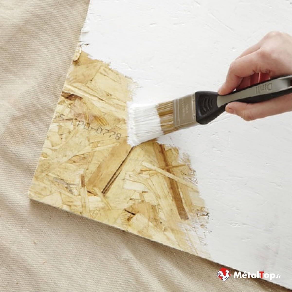 Metaltop - Impression Bois - Blanc - 1 L - Primaire d'accrochage pour bois neufs ou anciens, intérieur et extérieur