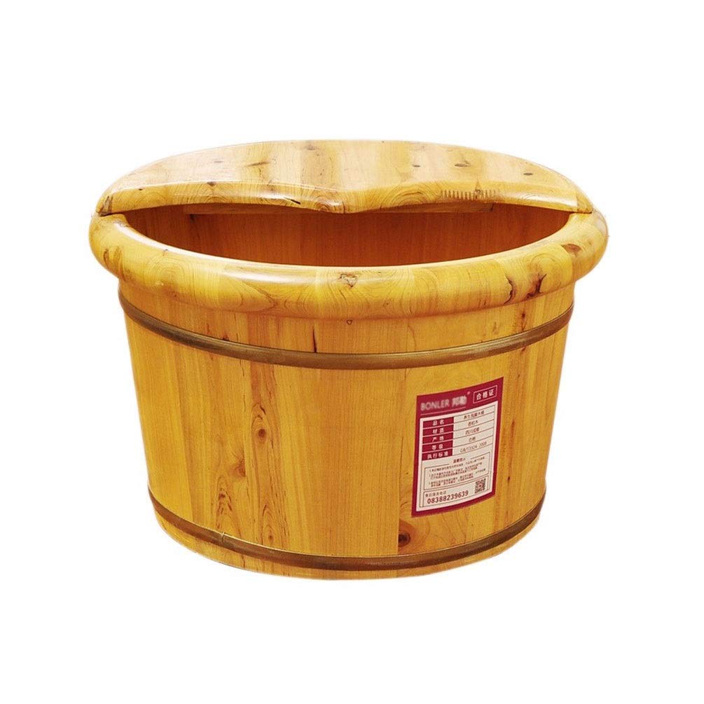 Secchio per pediluvio in legno, pediluvio, vasca idromassaggio, pediluvio per piedi ammollo, secchio per pediluvio con coperchio, secchiello in legno per pedicure, vaschetta per piedi per adulti,