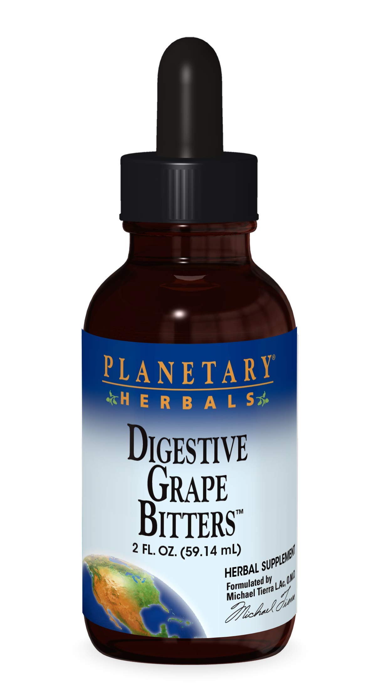 Planetary Herbals Digestive Grape Bitters Herbal Supplement, 2 Fluid Ounce