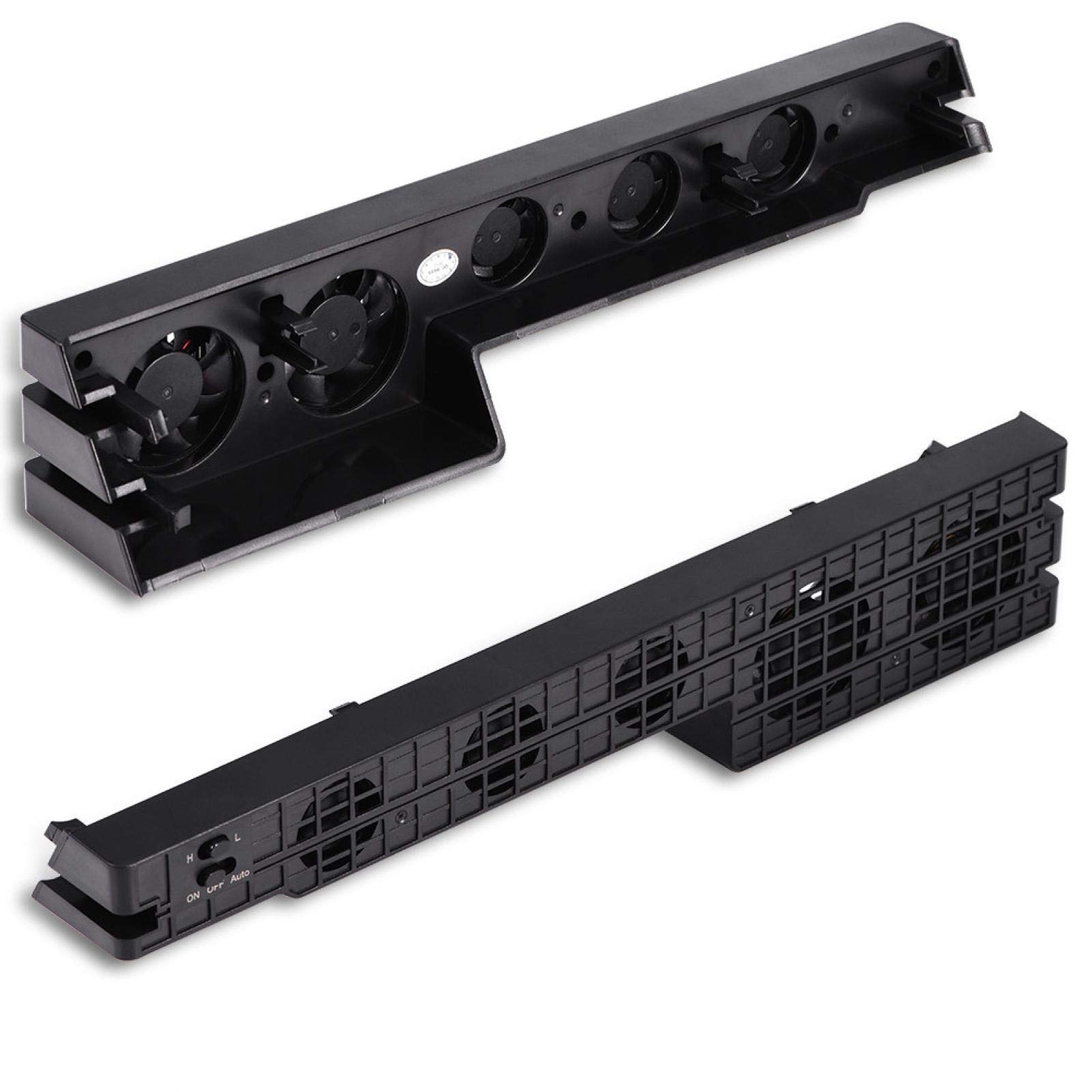 Ventilador para consola PS4 Pro con cable USB a CC, ventilador automático de temperatura constante, 5 ventiladores de refrigeración Super Turbo Control de temperatura Ventilador para Playstation
