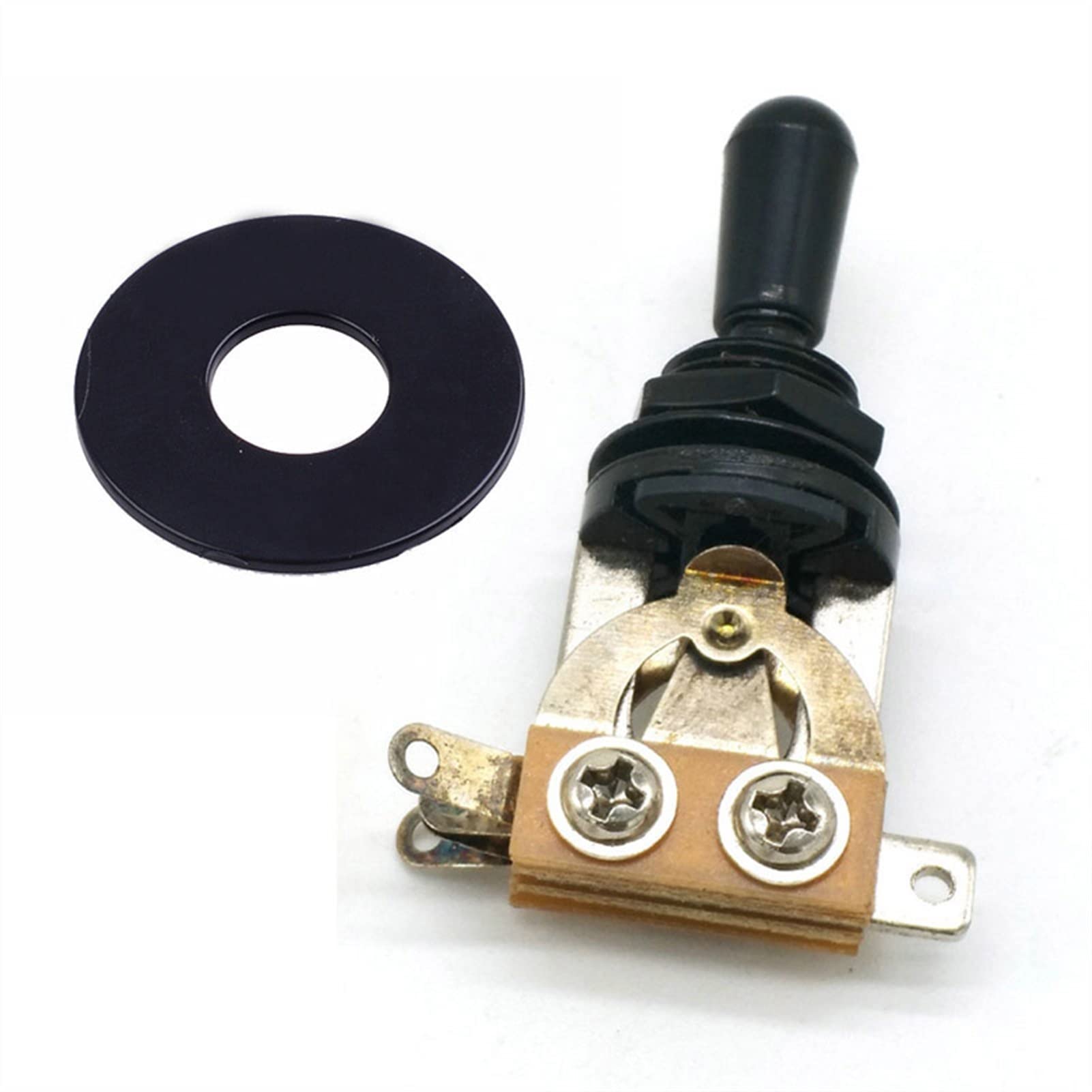FLFL Guitarra Convertidor De Palanca Negra De 3 Vías con Placa Convertidor Selector De Guitarra Eléctrica Convertidor Partes Guitarra