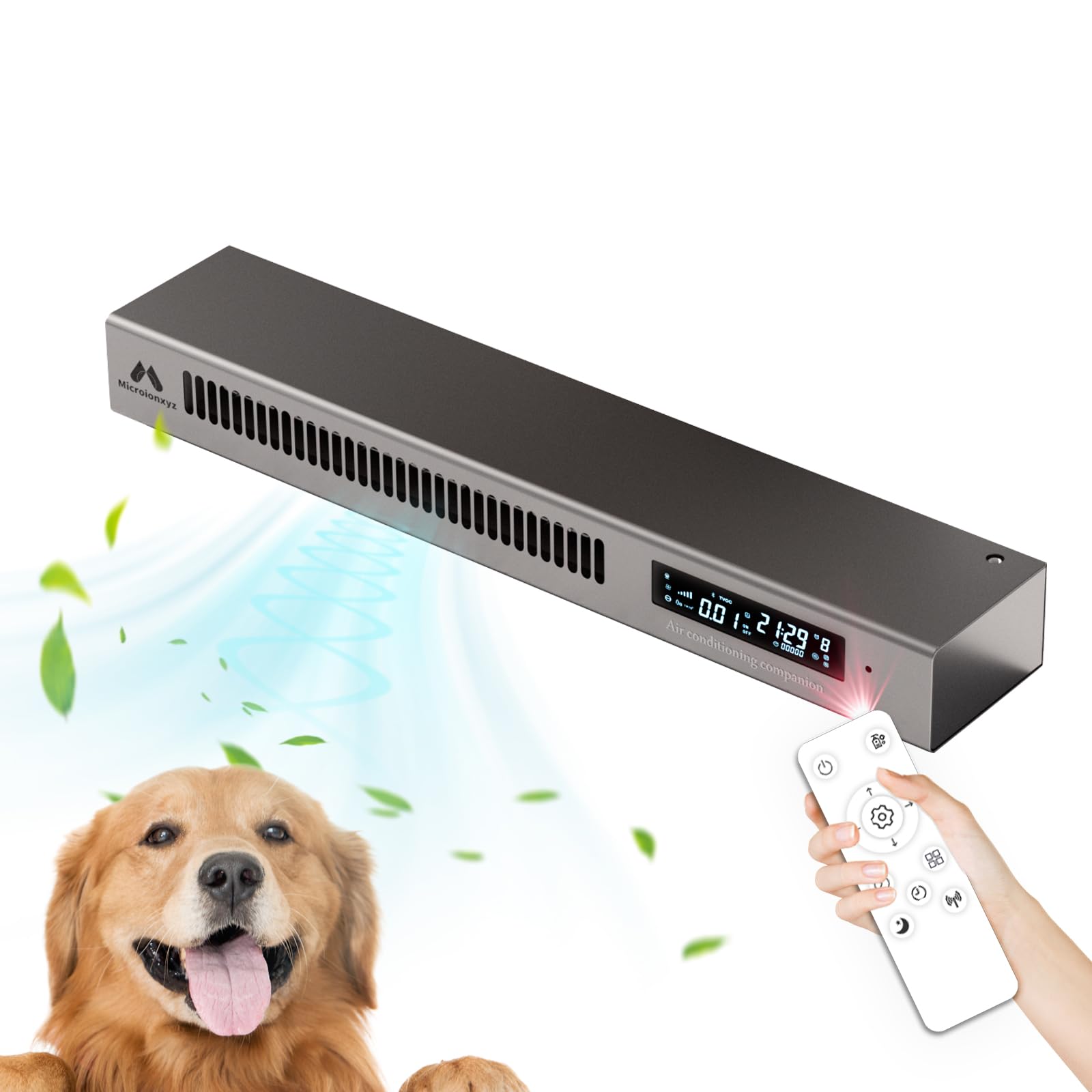 Ionic Air Purifier, Unique Metal Design, CADR 310m³/h, 80? Coverage, No Consumables, Energy-Efficient, Quiet Operation, Suitable for Home and Office