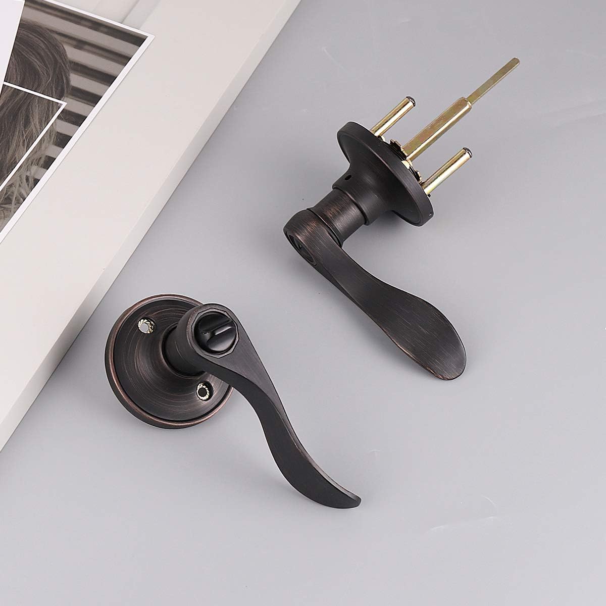 Nеw Dеаl Gobrico 10 Pack Oil Rubbed Bronze Privacy Interior Door Locks, Drop/Wave Levers Door Knobs Bed/Bath Locksets, Keyless Door Handles Blасk Frіdау - 60% оƒƒ Gobrico 10 Pack Oil Rubbed Bronze Privacy Interior Door Locks, Drop/Wave Levers Door Knobs Bed/Bath Locksets, Keyless Door Handles