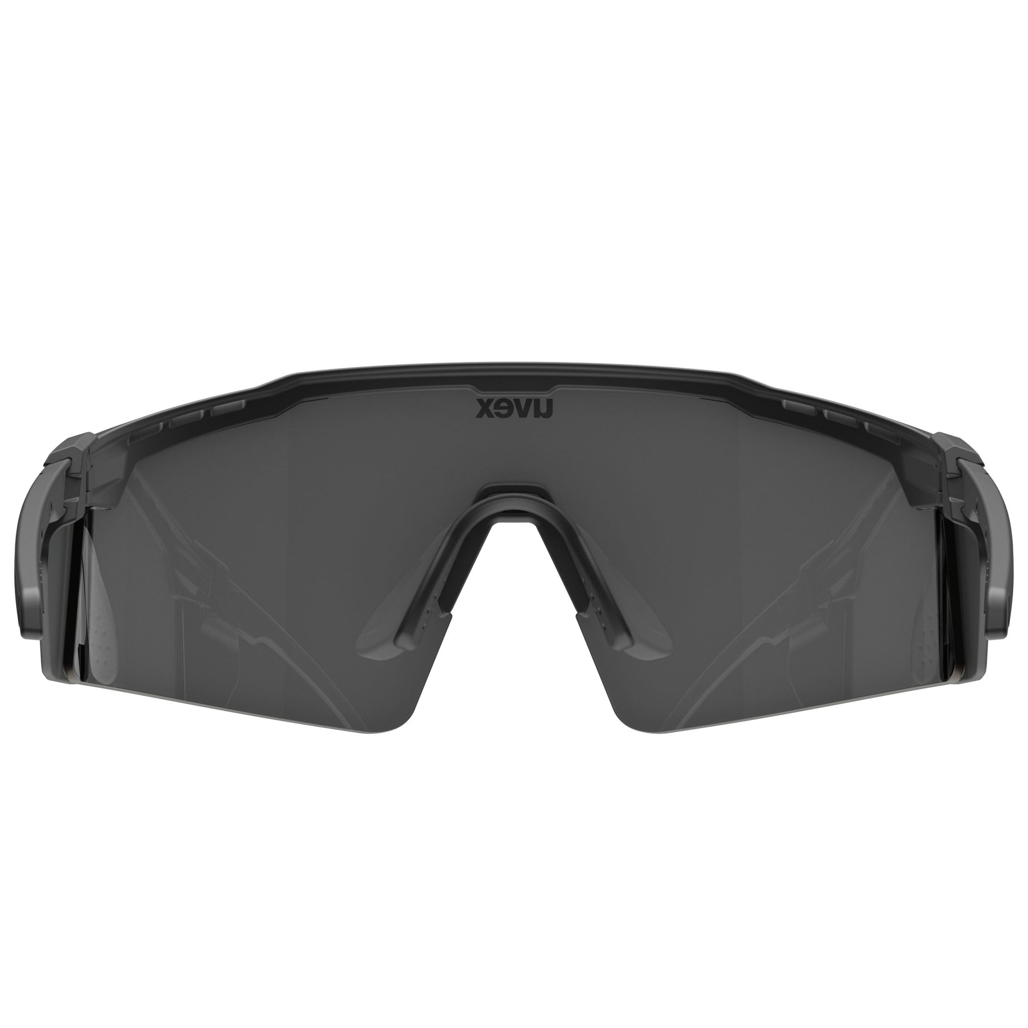 uvex flowline glacier Okulary sportowe dla dorosłych - black matt/mirror silver
