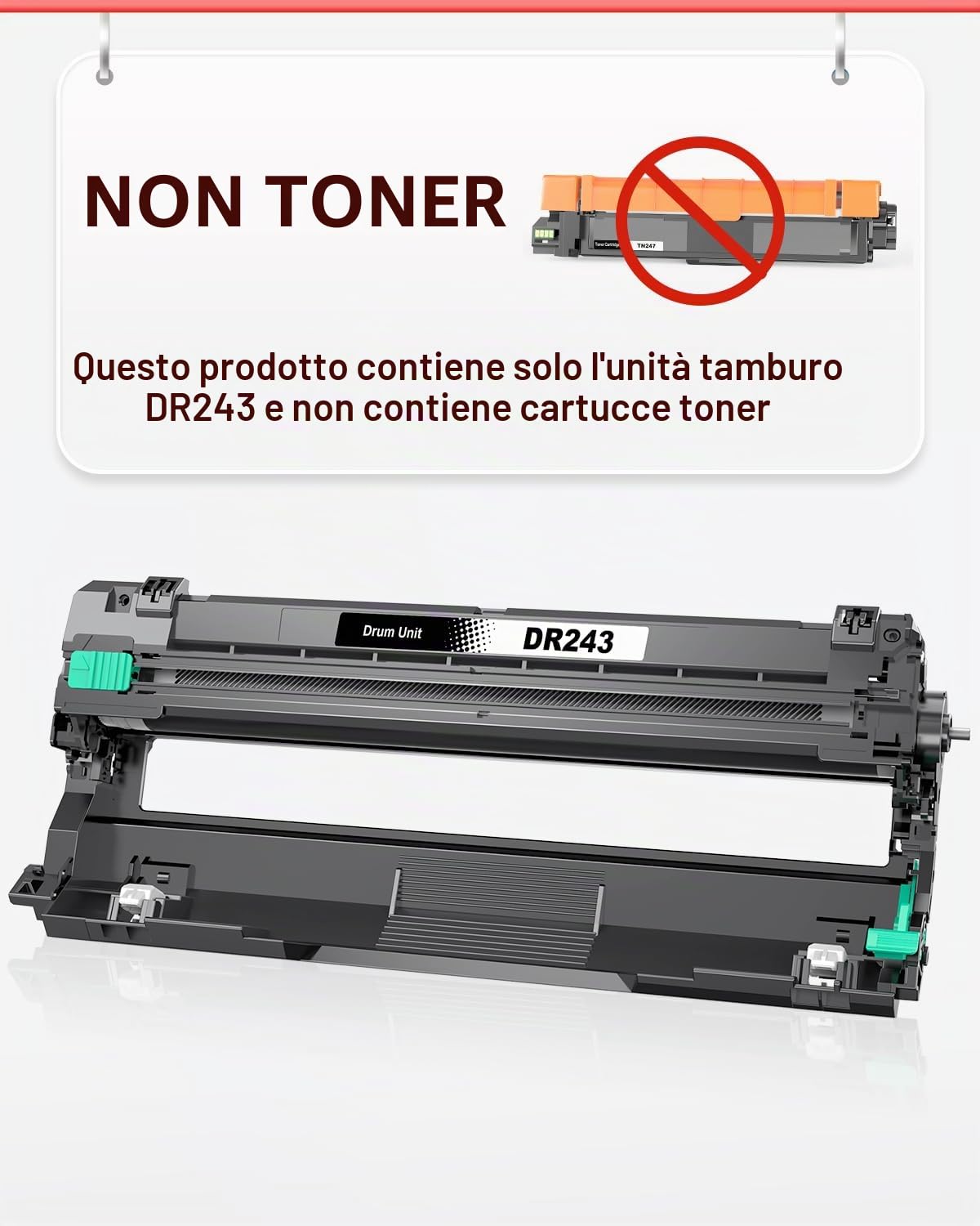 DR-243CL DR243CL Unità Tamburo Compatibile per Brother DR243 DR 243 | Compatibile per Stampanti Brother DCP-L3510CDW DCP-L3517CDW DCPL3550CDW MFC-L3710CW MFC-L3730CDN MFC-L3750CDW MFC-L3770CDW