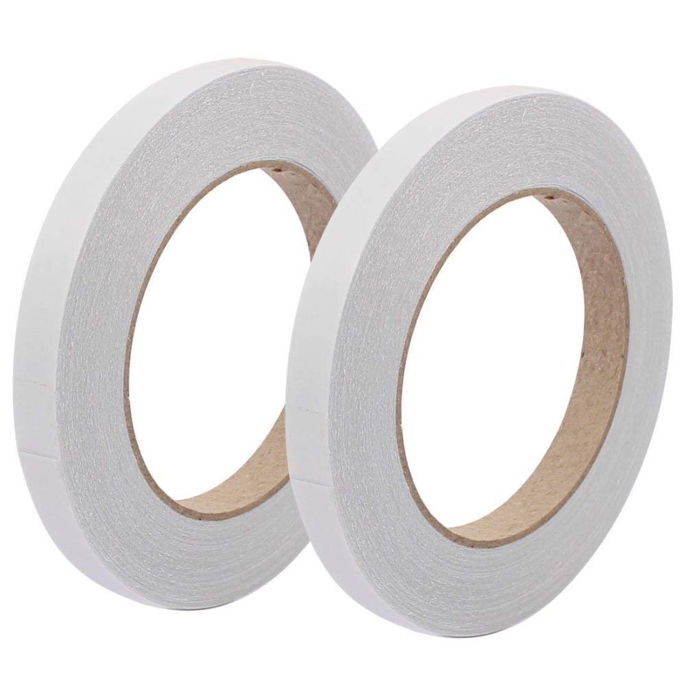 The Bead Shop 2 rollen 6 mm dubbelzijdig plakband plakband voor geschenken, foto's, documenten, behang, scrapbooking, kunsthandwerk, banden, kaarten en dozen - 33 meter