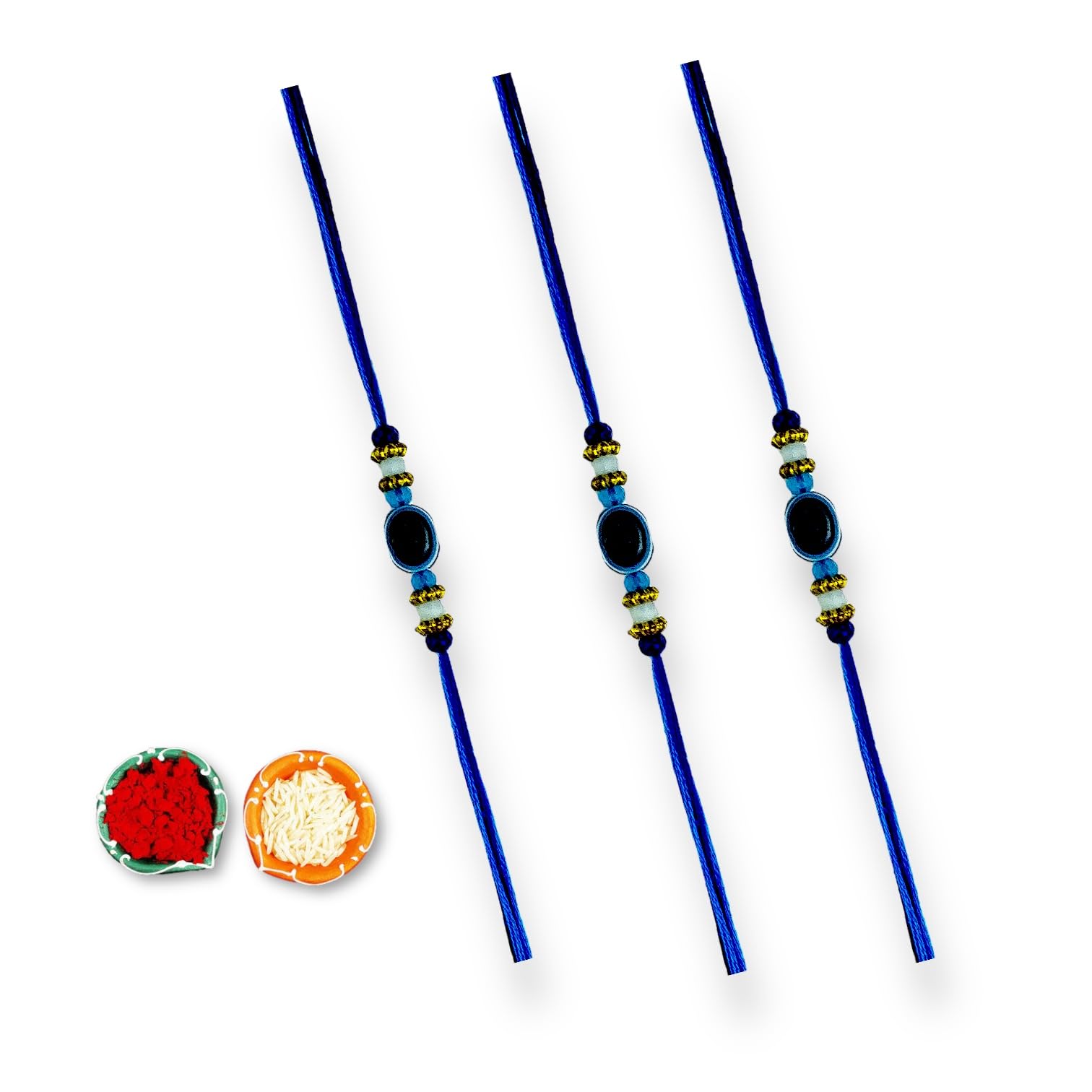KYOOT JEWELS Multicolor Combo of Evil Eye Dora Rakhi Set for Men with Roli Chawal Rakhi for Brother (Pack of 3) (B0CCL8MQ1Y) Amazon Price History, Amazon Price Tracker