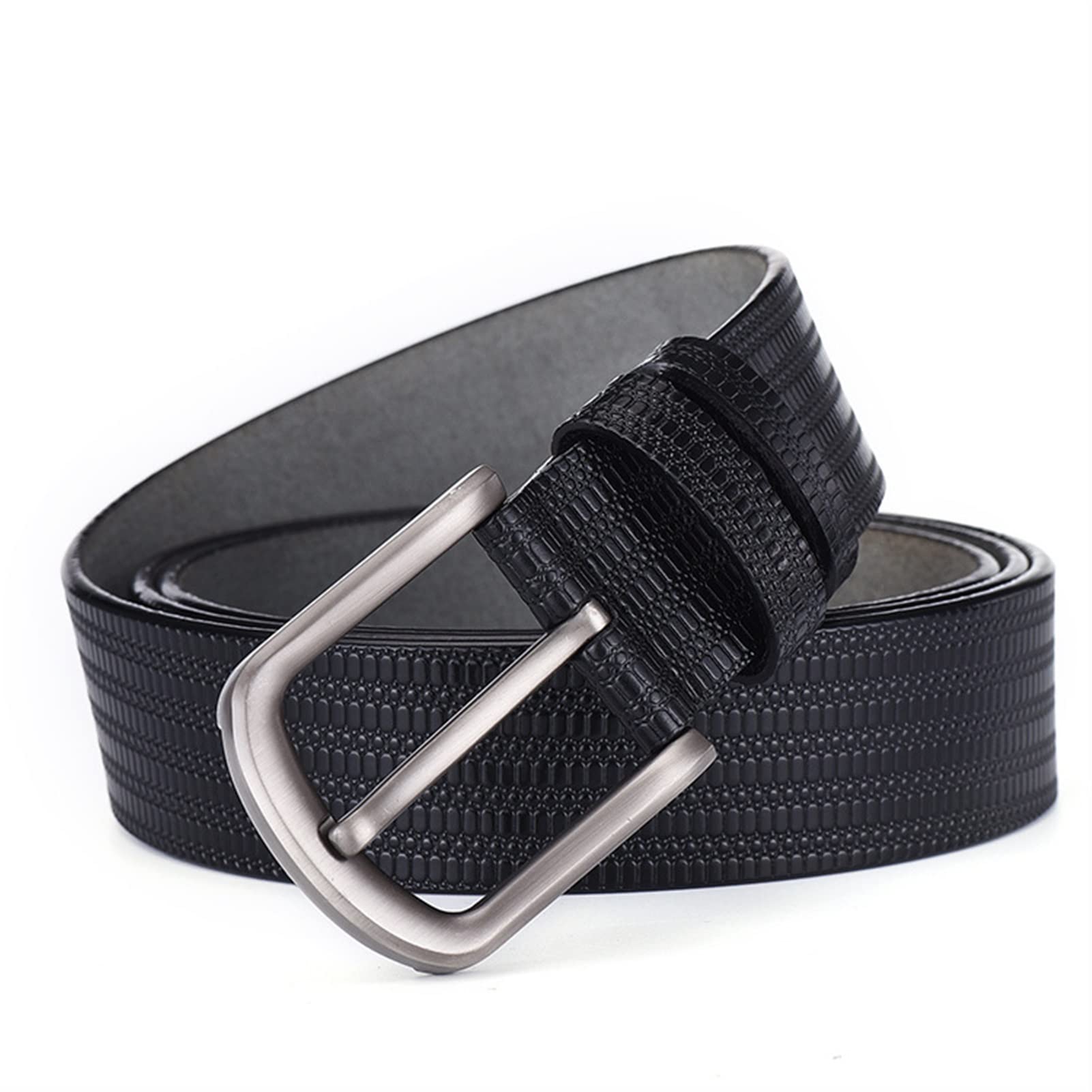 Cinture da uomo, Cintura da uomo in pelle cinghia pin in pelle fibbia da uomo cintura casual formale perno formale borsead giusto fibbia in lega di affari abiti casual usura forte resistente