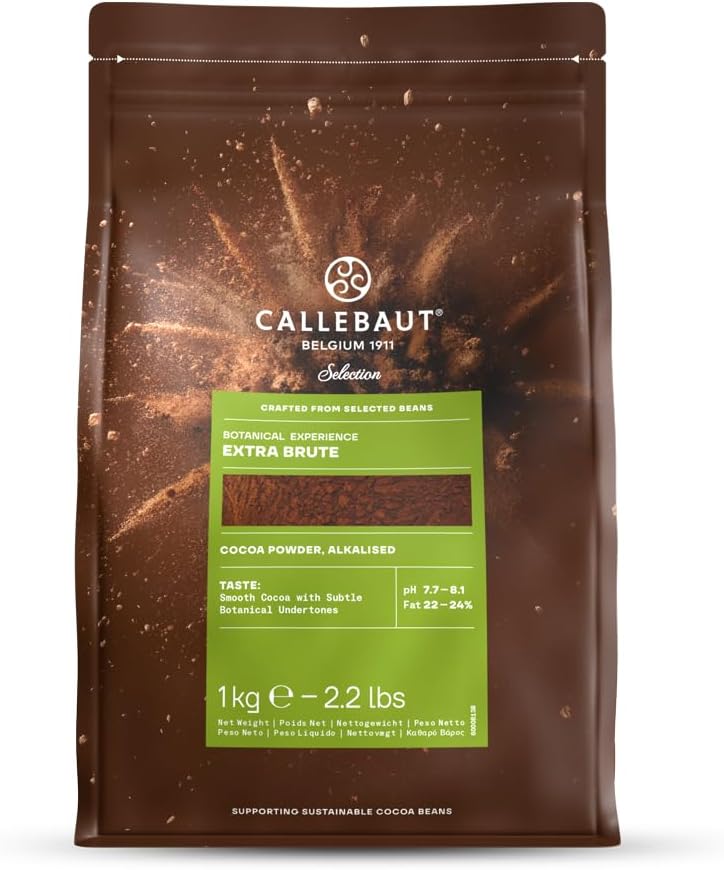 Callebaut Alkalised 'Extra Brute' Deep Dark Red Cocoa Powder (22-24% Fat), 1kg