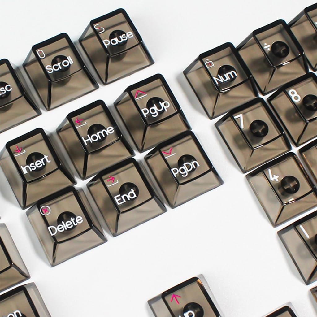 Tastiere Meccaniche Keycaps Profilo Originale 132Keys Cristallo Russo Trasparenti PC Keysaps per 61/68/87/98/104/108