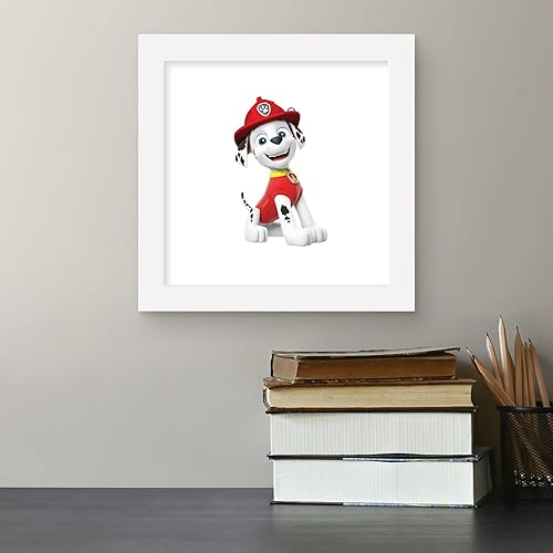 Miniatura 5 de Trends International Gallery Pops Nickelodeon PAW Patrol - Póster de pared de Marshall, 12 x 12 pulgadas, versión enmarcada en blanco