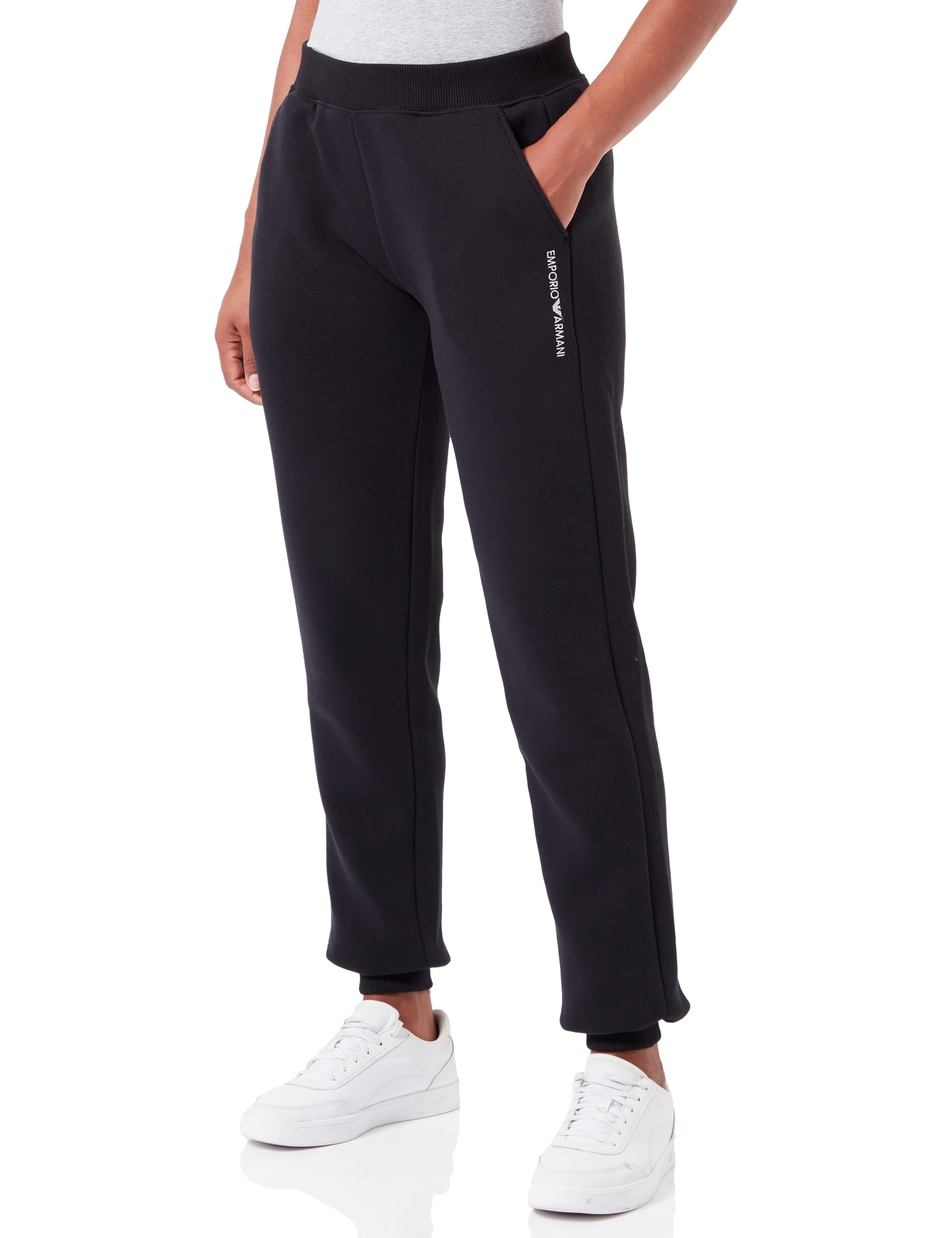 Emporio Armani Pantaloni da Donna con Polsini Iconic Terry Felpati