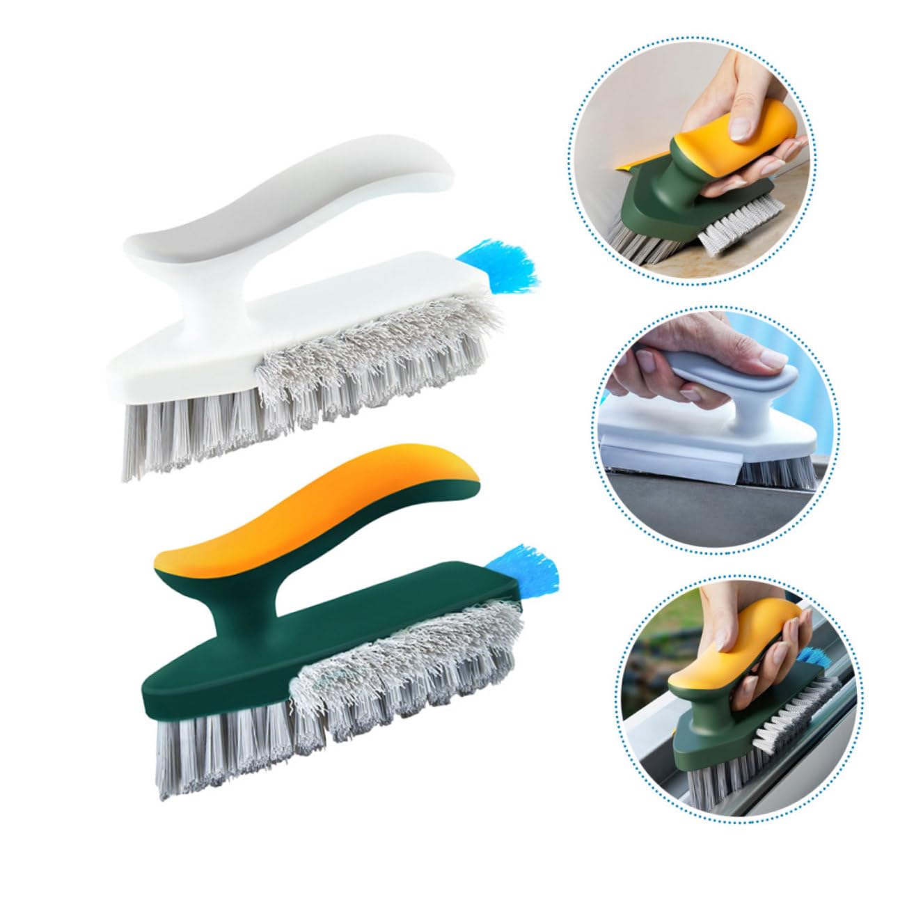 TOPBATHY 10piezas Cepillo De Limpieza Multifuncional para Juntas y Rincones De Cepillos De Limpieza Reutilizables para Baños y Suelos Sin Esquinas Difíciles De