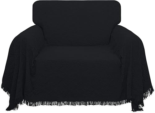 Miniatura 1 de Easy-Going funda de sofá de jacquard, geométrica, fundas para 3cojines de sofá, para sofás seccionales con forma de L, funda de sofá para perros,