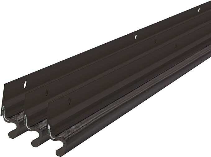 MD Building Products 87783 Compression Weather Stripping with Aluminum Stop, 85 x 85 x 2