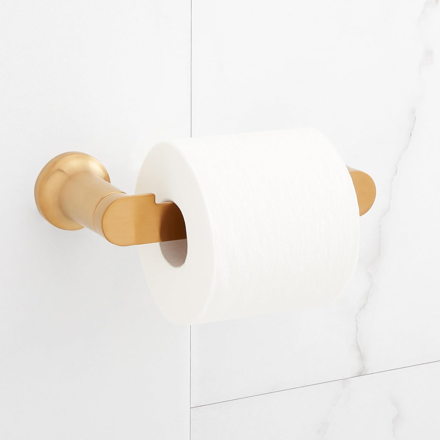 Signature Hardware 953658 Berwyn Wall Mounted Toilet Paper Holder - Brushed Gold
