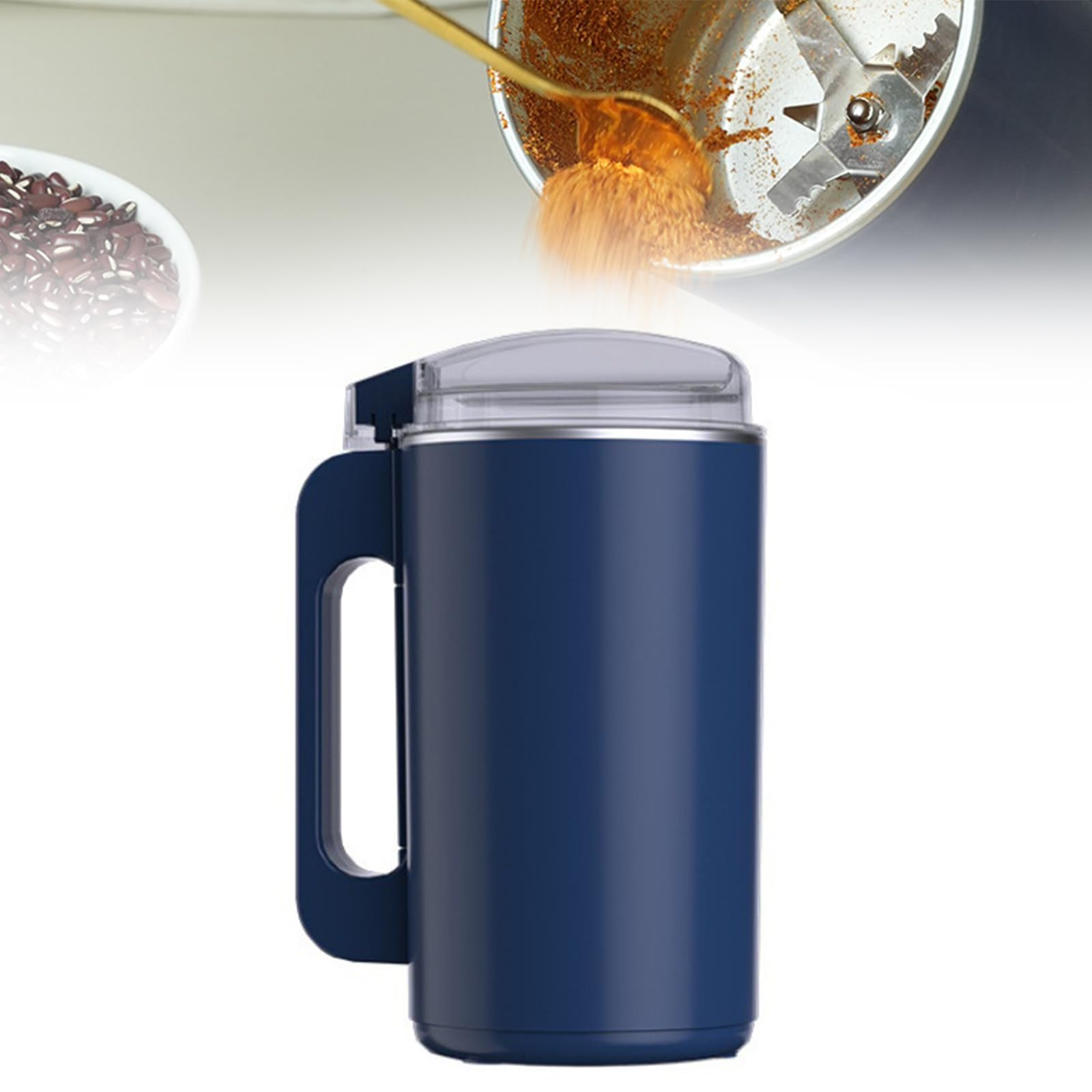 Ultra-Fine Grinding Electric Grinder, Azonee 600ml High-Efficiency Pulverizer for Coffee Beans, Spices, Herbs, Nuts, Compact and Portable