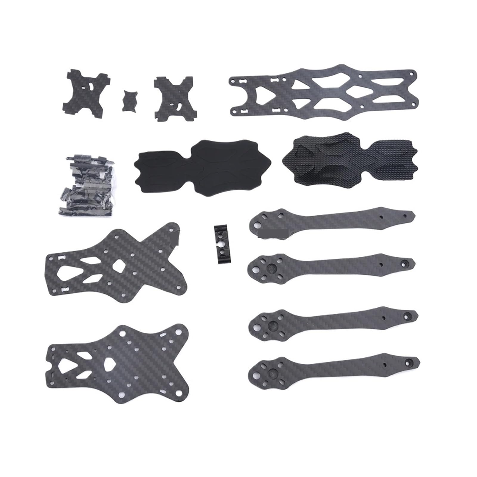 Kit de marco cuadricóptero fibra carbono, 225mm 260mm 295mm | Kit de marco de 5 y 6 pulgadas, brazo de 5.5mm para dron RC(6Inch 260mm Full Kit)