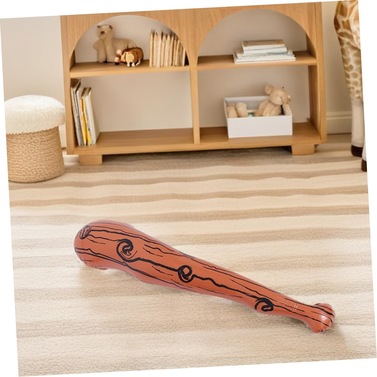 Set 6 Mazze Gonfiabili in Pvc Design Effetto Legno, Portatili e Facili da Gonfiare per Feste a Tema, Cosplay e Decorazioni Originali