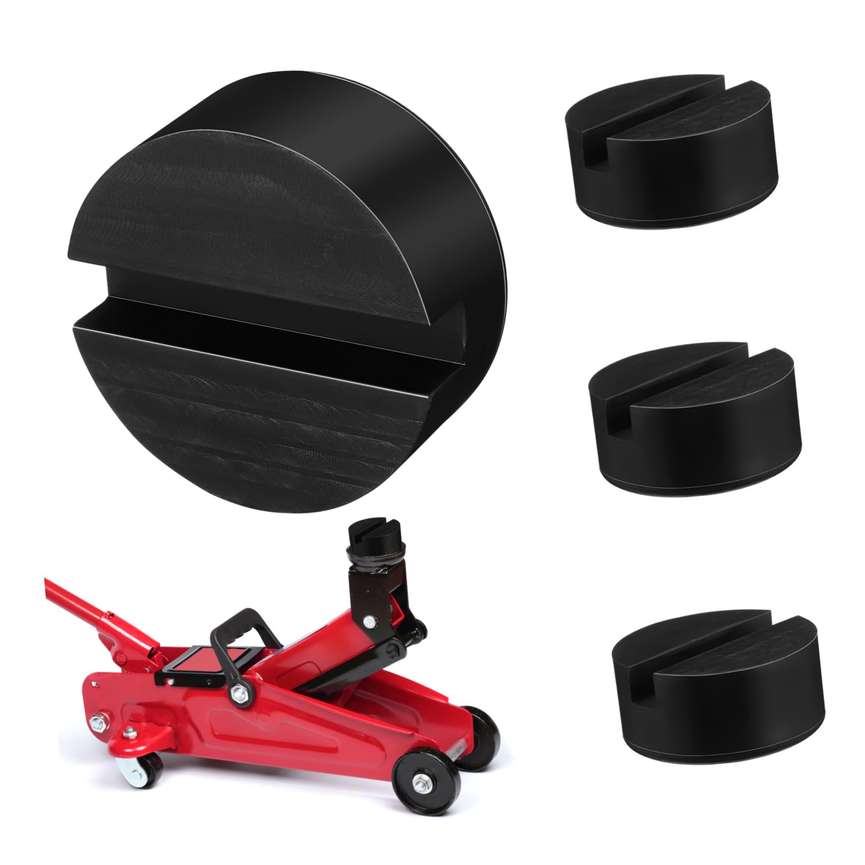 Ciieeo 2 Set Tampone Gomma Per Cric Auto Per Sollevatori Protezione Per Utilizzo Officina Accessorio Per Camper Veicoli Rv 4 Pezzi * 2