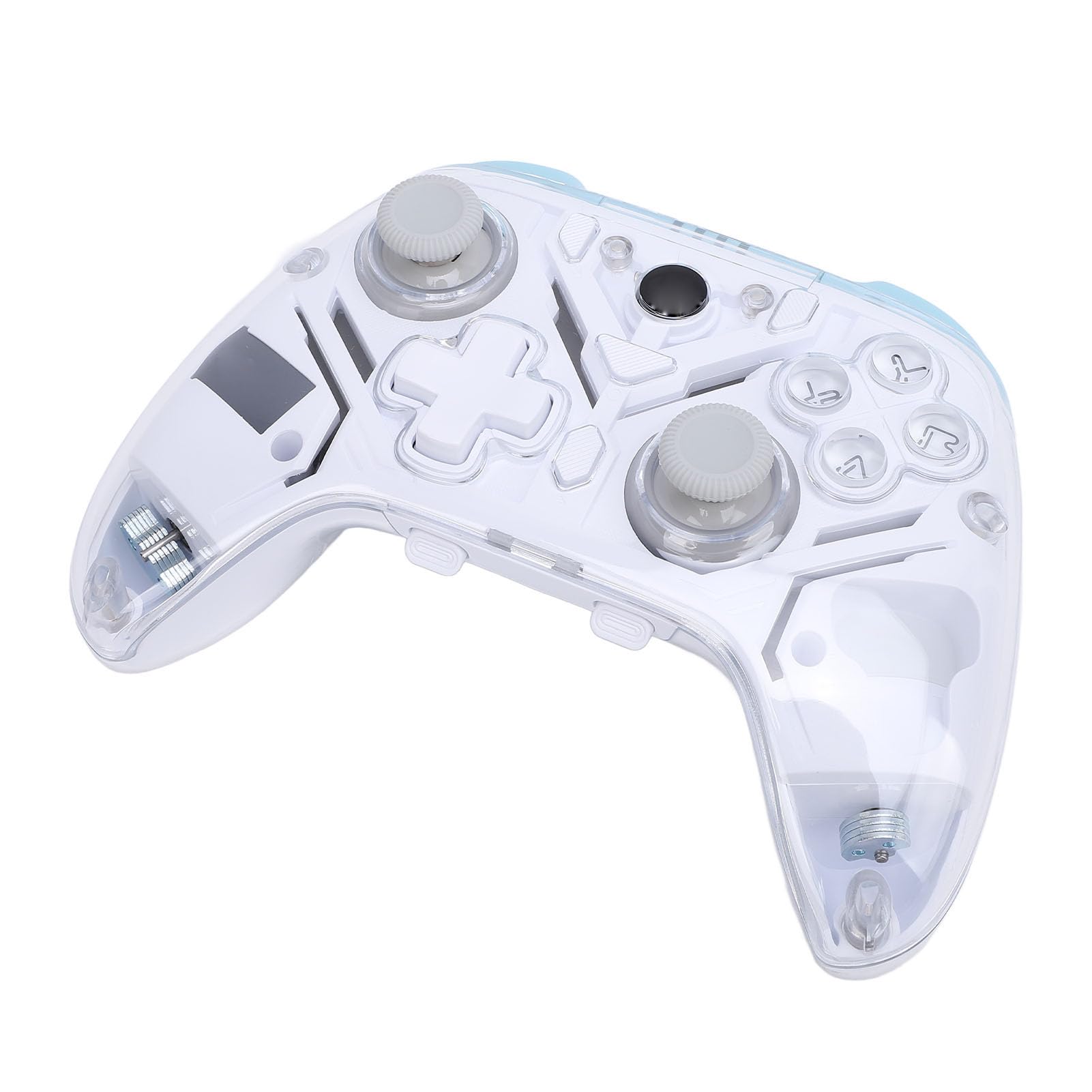 Generic Kontroler Gier Bezprzewodowych, Kontroler Gier Wideo Anti Drift Joystick 2.4G 5.3 6 Axis Gyroscope z Inteligentnym Doku ładującym do Domu (WHITE)