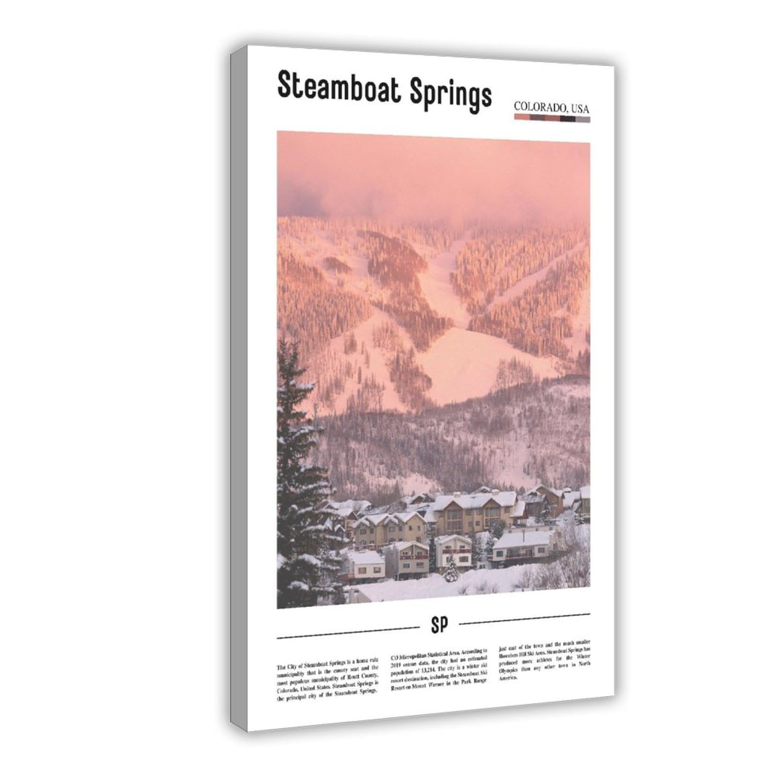 Wcyb Frame Steamboat Springs Colorado Usa The United States Of America Scenery Travel Prints Posters Canvas Deco Paintings Wall Art For Office Hangable 16"