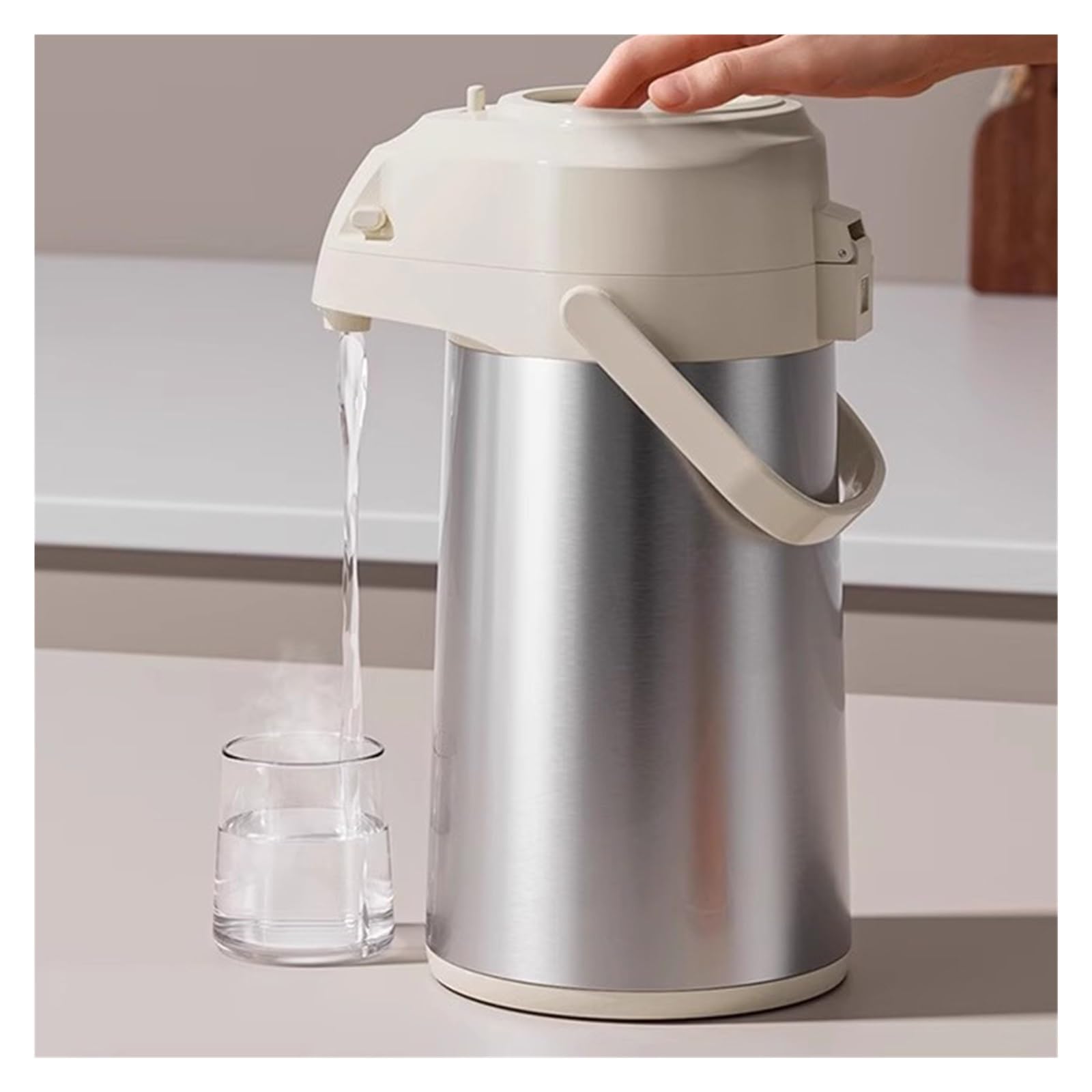 Termo de acero inoxidable aislado al vacío para bebidas calientes y dispensador de agua, ideal para té y café, capacidad de 3 litros