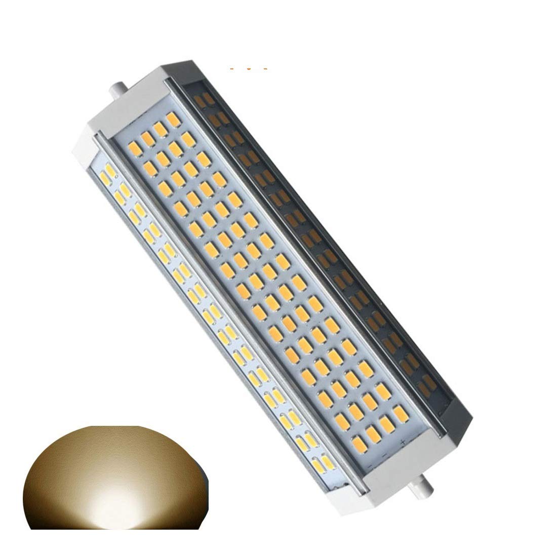 Generic R7s LED dimmbar Leuchtmittel 50 W warmes Licht 3000 K Double Ended R7s LED Fluter 189 mm AC120V-AC230V 4700lm J189 L189*W55*H40mm für 750 W Ersatz Lampe
