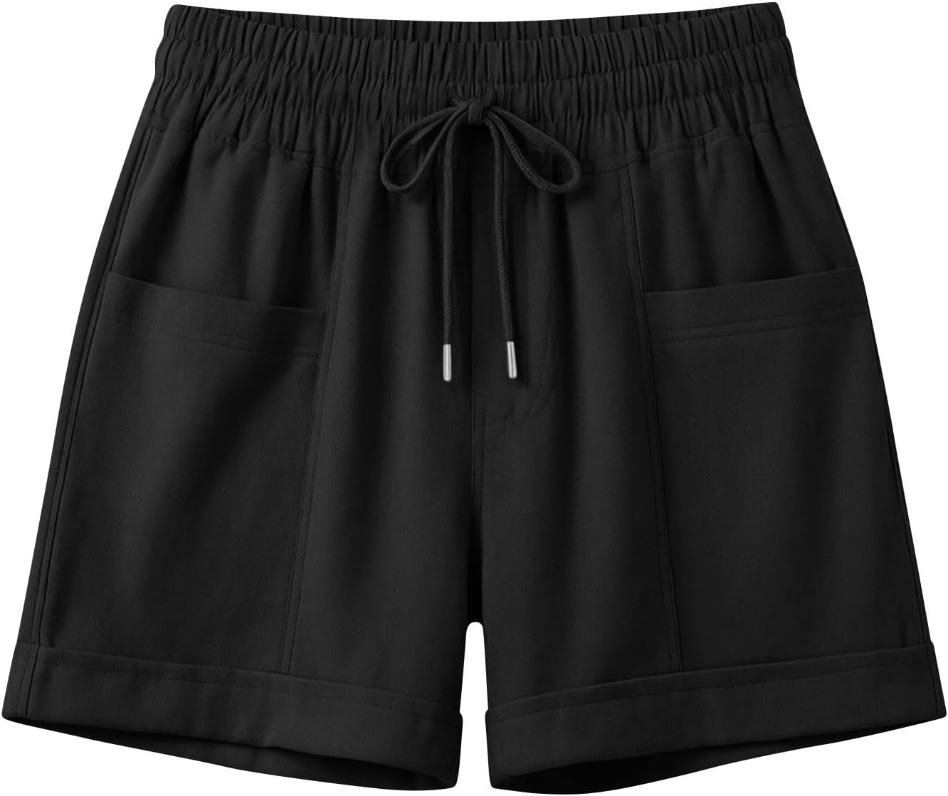 Womens High Waisted Shorts Casual Summer Beach Short Comfy Athletic Elastic Waist for Vacation Shorts with Pockets